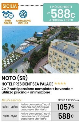 Eurospin Hotel president sea palace offerta