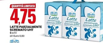 Eurospin Land latte parzialmente scremato uht offerta