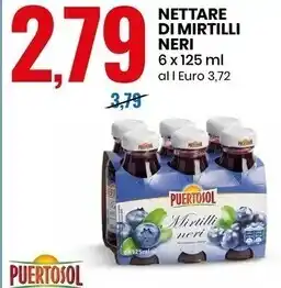 Eurospin Puertosol nettare di mirtilli neri offerta