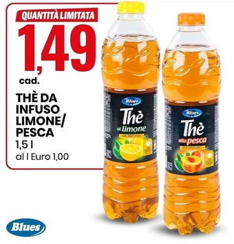 Eurospin Blues thè da infuso limone/pesca offerta