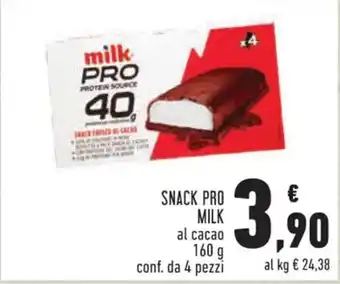 Conad SNACK PRO MILK al cacao 160 g conf., da 4 pezzi offerta
