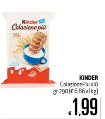 Maxi Supermercati Kinder Colazione più x10 290gr offerta