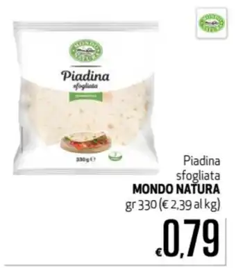 Maxi Supermercati Mondo Natura Piadina sfogliata 330gr offerta