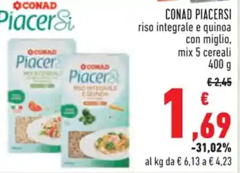 Conad CONAD PIACERSI mix 5 cereali 400 g offerta