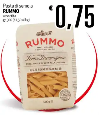 Maxi Supermercati Rummo Pasta di Semola 500gr offerta