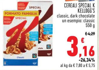 Conad CEREALI SPECIAL K KELLOGG'S 550 g offerta