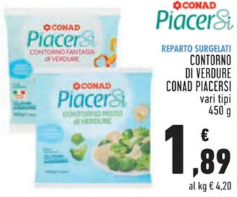 Conad CONTORNO DI VERDURE CONAD PIACERSI vari tipi 450 g offerta