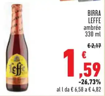 Conad BIRRA LEFFE ambrée 330 ml offerta