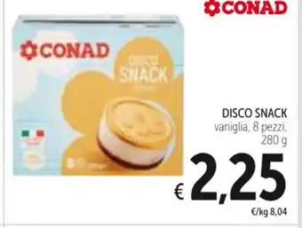Spazio Conad DISCO SNACK vaniglia, 8 pezzi, 280 g offerta