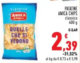 Conad PATATINE AMICA CHIPS classica 400 g offerta