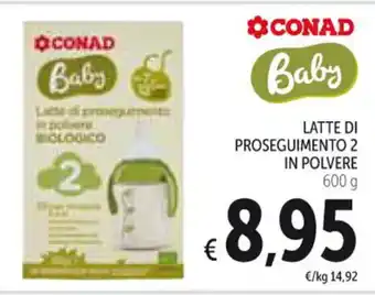 Spazio Conad LATTE DI PROSEGUIMENTO 2 IN POLVERE 600 g offerta