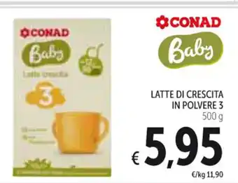 Spazio Conad LATTE DI CRESCITA IN POLVERE 3 500 g offerta