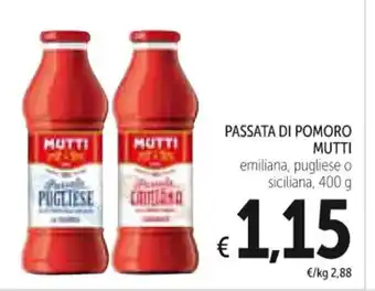 Spazio Conad PASSATA DI POMORO MUTTI 400 g offerta