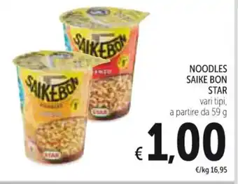 Spazio Conad NOODLES SAIKE BON STAR 59 g offerta