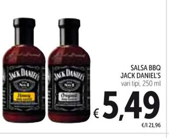 Spazio Conad SALSA BBQ JACK DANIEL'S vari tipi, 250 ml offerta