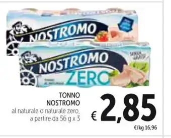 Spazio Conad TONNO NOSTROMO 56 g x 3 offerta