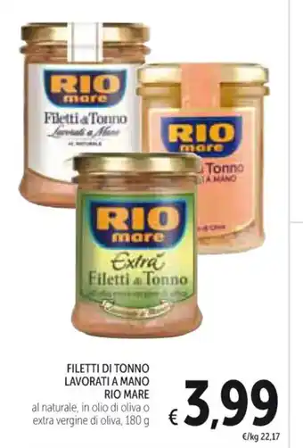 Spazio Conad FILETTI DI TONNO LAVORATI A MANO RIO MARE 180 g offerta