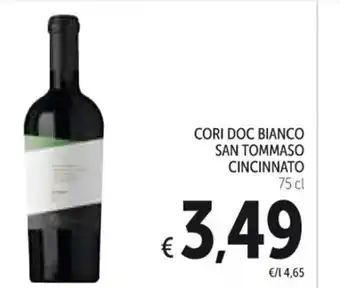 Spazio Conad CORI DOC BIANCO SAN TOMMASO CINCINNATO 75 cl offerta