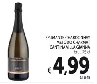 Spazio Conad SPUMANTE CHARDONNAY METODO CHARMAT CANTINA VILLA GIANNA brut, 75 cl offerta