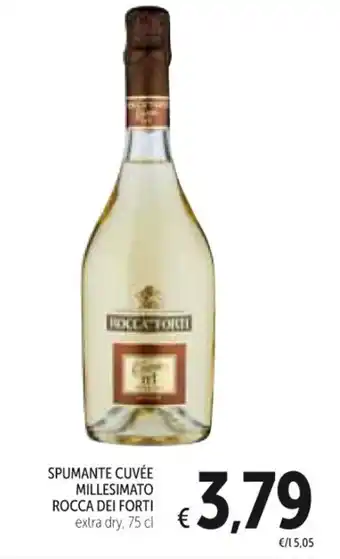 SPUMANTE CUVÉE MILLESIMATO ROCCA DEI FORTI extra dry, 75 cl