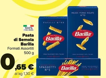 Carrefour Market Barilla pasta di semola offerta