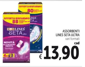 Spazio Conad ASSORBENTI LINES SETA ULTRA offerta