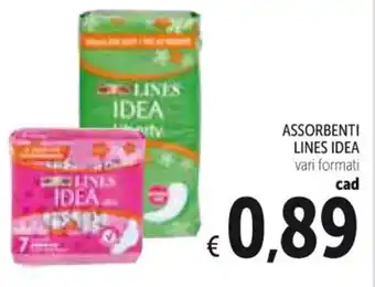 Spazio Conad ASSORBENTI LINES IDEA vari formati offerta