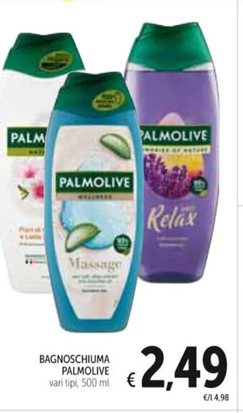Spazio Conad BAGNOSCHIUMA PALMOLIVE vari tipi, 500 ml offerta