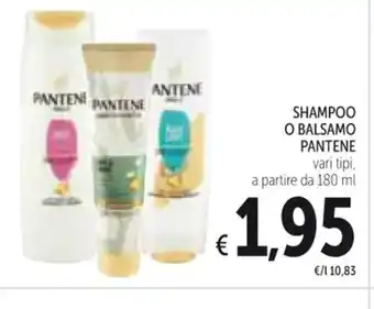 Spazio Conad SHAMPOO O BALSAMO PANTENE 180 ml offerta