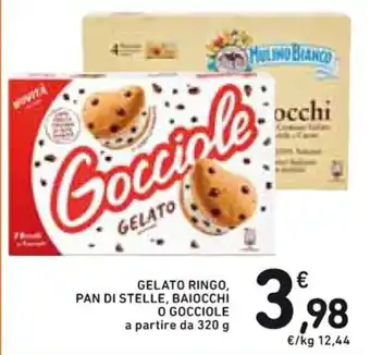 Spazio Conad GELATO RINGO, PAN DI STELLE, BAIOCCHI O GOCCIOLE 320 g offerta