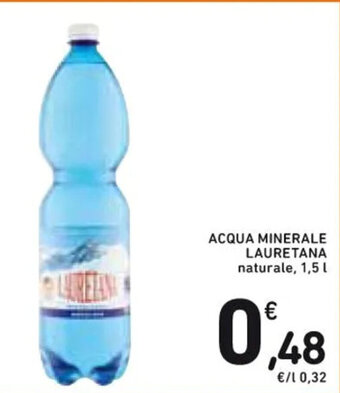 Spazio Conad ACQUA MINERALE LAURETANA naturale, 1,5 l offerta