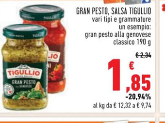 Conad GRAN PESTO, SALSA TIGULLIO 190 g offerta