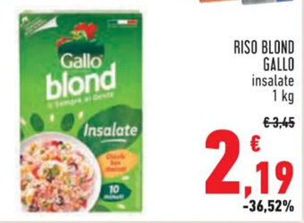 Conad RISO BLOND GALLO insalate 1 kg offerta