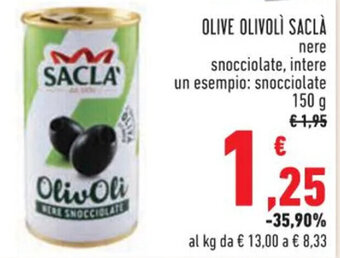 Conad OLIVE OLIVOLÌ SACLÀ 150 g offerta