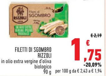 Conad FILETTI DI SGOMBRO RIZZOLI 90 g offerta