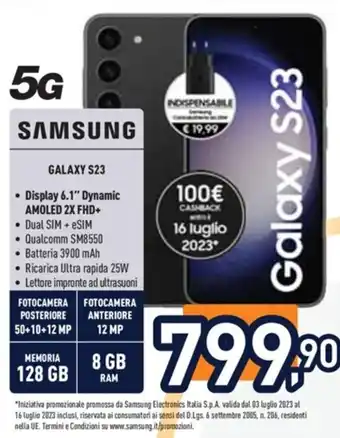Unieuro 5G GALAXY S23 offerta
