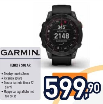Unieuro GARMIN. FENIX 7 SOLAR offerta