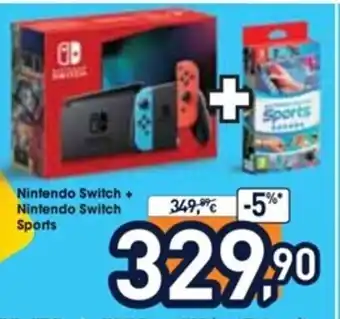 Unieuro Nintendo Switch + Nintendo Switch Sports offerta