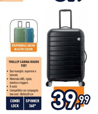 Unieuro TROLLEY CABINA RIGIDO 9207 offerta