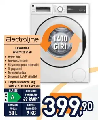 Unieuro Electroline LAVATRICE WMEVT2T914D offerta