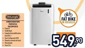 Unieuro De longhi condizionatore portatile pacem93eco offerta