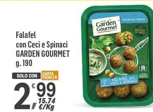 Supermercati Dok Garden gourmet falafel con ceci e spinaci offerta