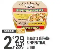 Supermercati Dok Simmenthal insalate di pollo offerta
