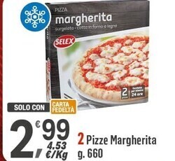 Supermercati Dok Selex 2 pizze margherita offerta