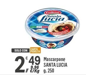Supermercati Dok Galbani mascarpone santa lucia offerta