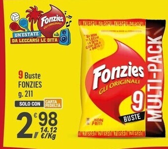 Supermercati Dok Fonzies 9 buste offerta
