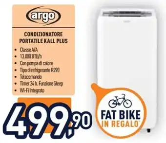 Unieuro argo CONDIZIONATORE PORTATILE KALL PLUS offerta