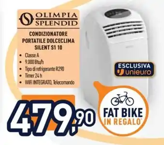 Unieuro OLIMPIA SPLENDID CONDIZIONATORE PORTATILE DOLCECLIMA SILENT S1 10 offerta