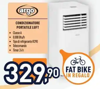 Unieuro argo CONDIZIONATORE PORTATILE LUFT offerta