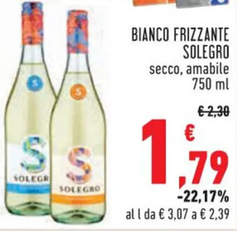 Conad BIANCO FRIZZANTE SOLEGRO 750 ml offerta
